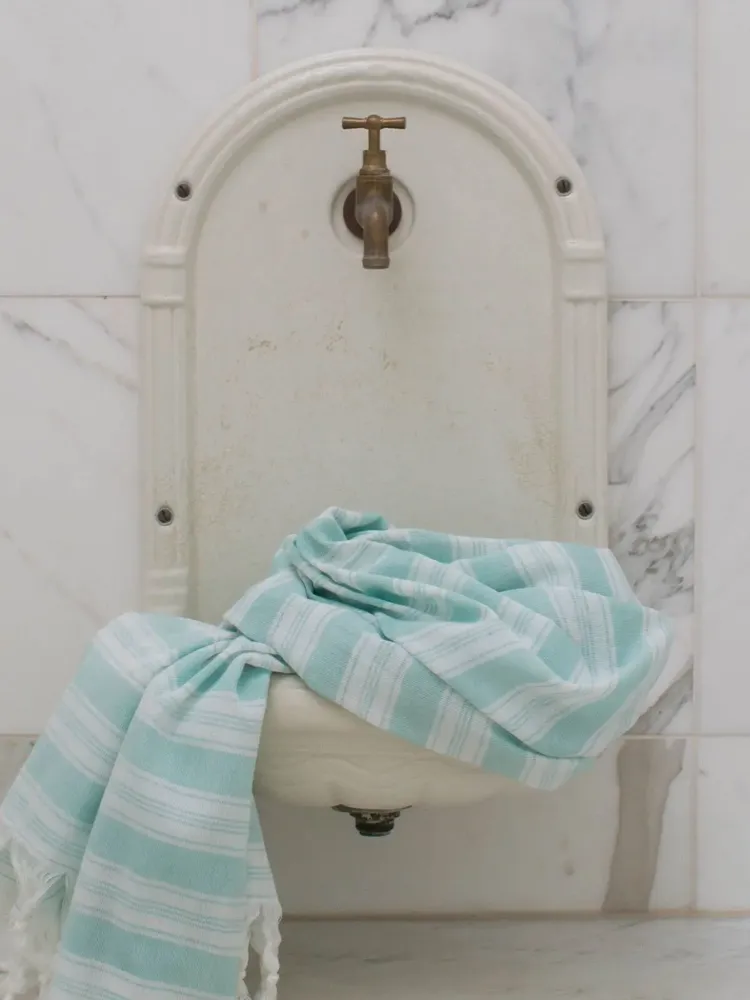 Piscines - fouta - pareo vert d’eau foncé - OTTOMANIA