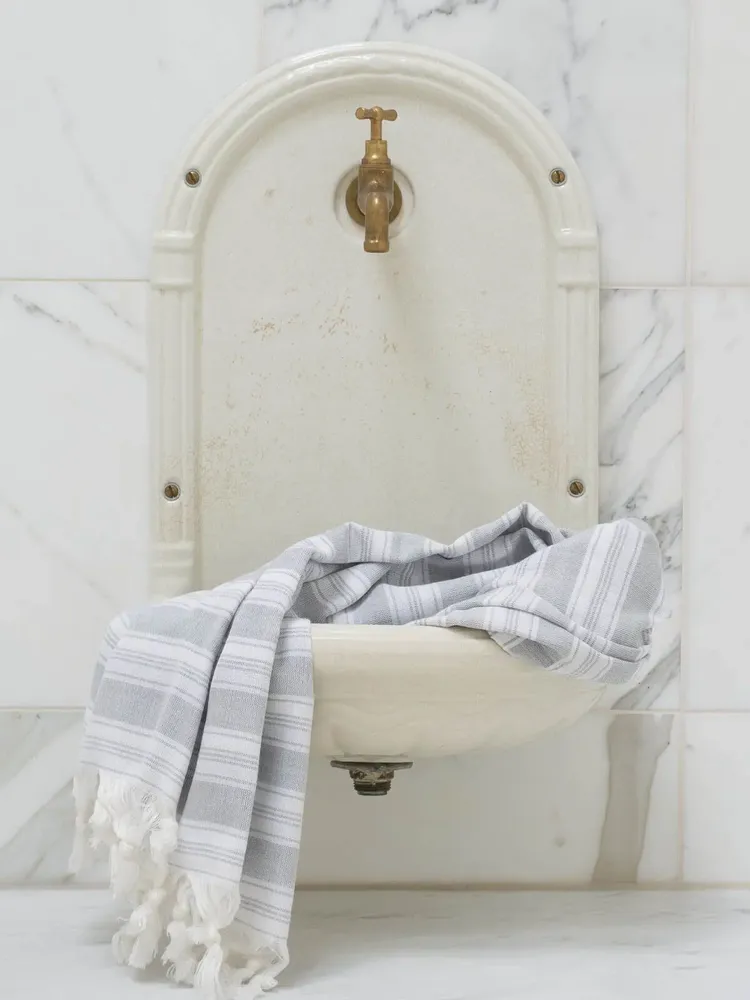 Piscines - fouta - pareo gris - OTTOMANIA