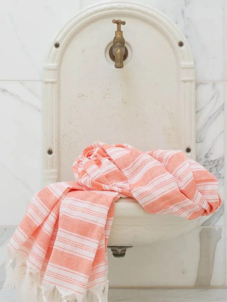 Piscines - fouta - pareo mandarin - OTTOMANIA