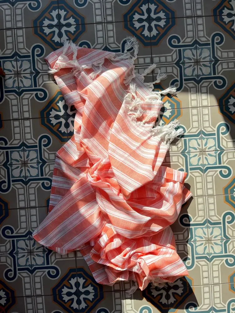 Piscines - fouta - pareo mandarin - OTTOMANIA