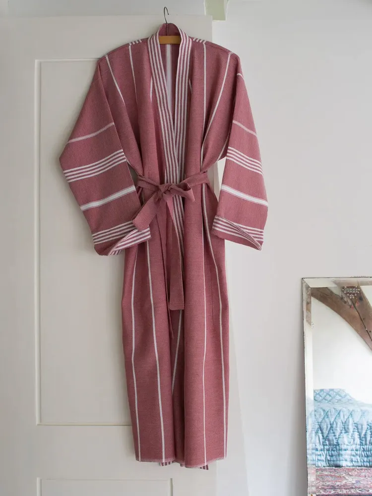 Loungewear - hammam bathrobe size L, burgundy red - OTTOMANIA