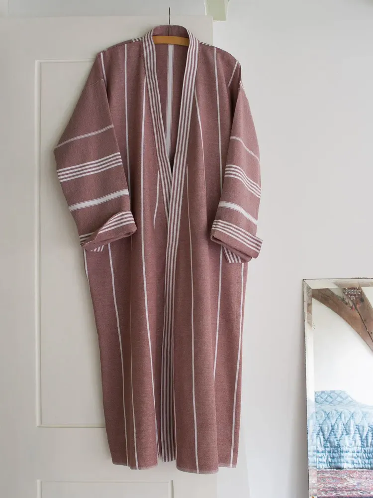 Loungewear - hammam bathrobe size L, chocolate brown - OTTOMANIA
