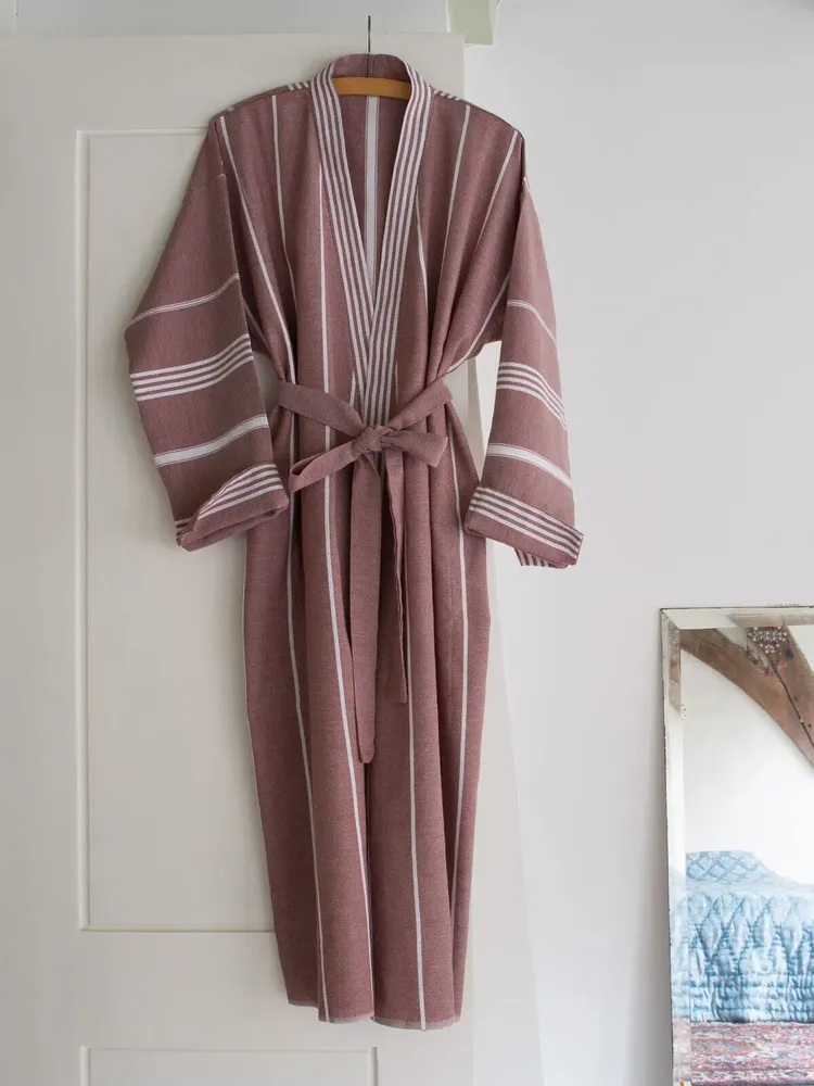 Loungewear - hammam bathrobe size L, chocolate brown - OTTOMANIA