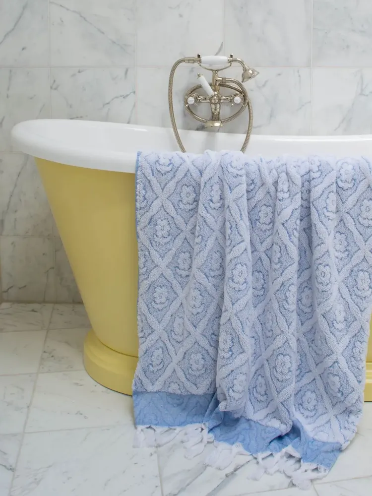 Chambres d'hôtels - serviette bleu méditerranéen - OTTOMANIA