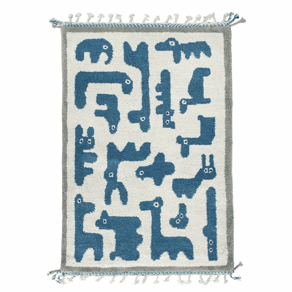 Tapis sur-mesure - Tapis Animauì pour chambres d'enfants, en laine, fait main au Maroc - CASA AMAR