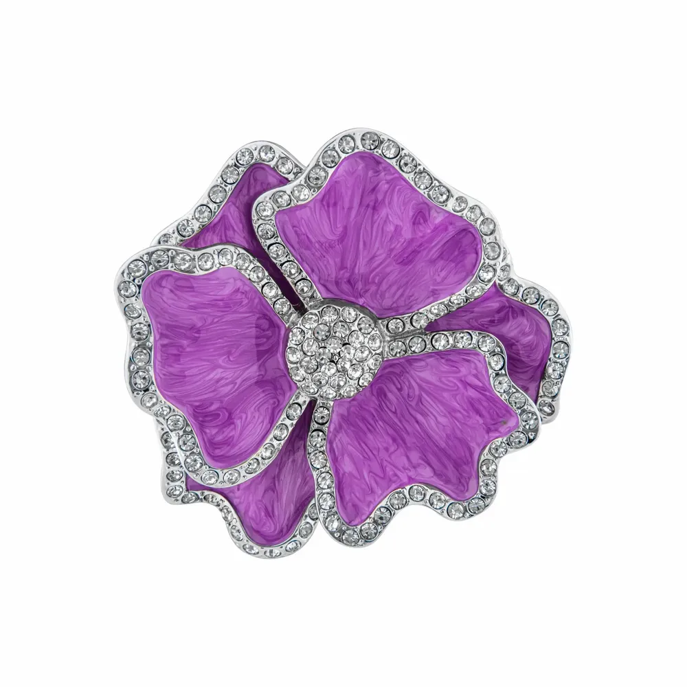 Assiettes au quotidien - Anneaux de serviette 3D en forme de fleur blancs, lot de 4 - TIME FOR TEA