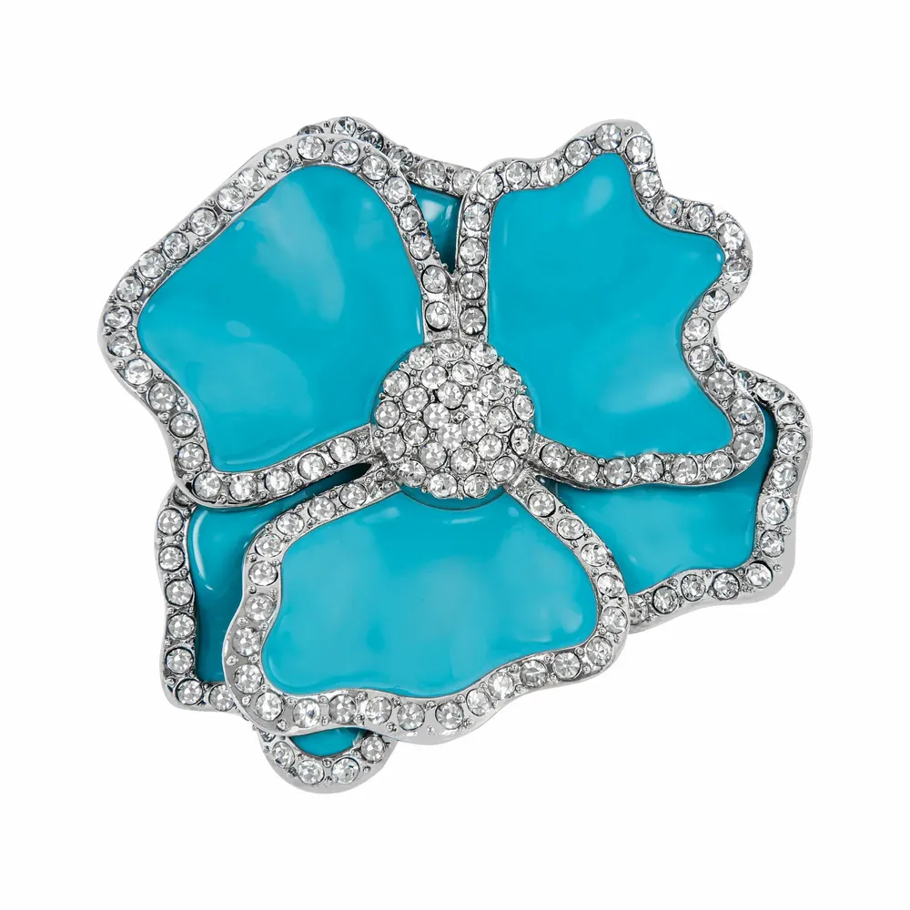 Assiettes au quotidien - Anneaux de serviette 3D en forme de fleur blancs, lot de 4 - TIME FOR TEA