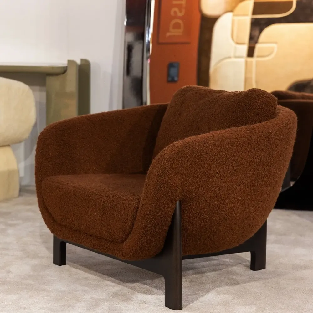 Lounge chairs for hospitalities & contracts - Oscar wood Armchair in Darkened Sycamore Wood - DUISTT