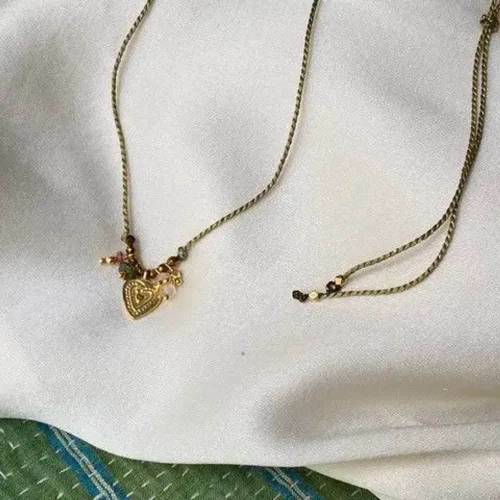 Jewelry - Gold plated chain necklace or heart wire - Alicia - SOPHIE DESCHAMPS BIJOUX