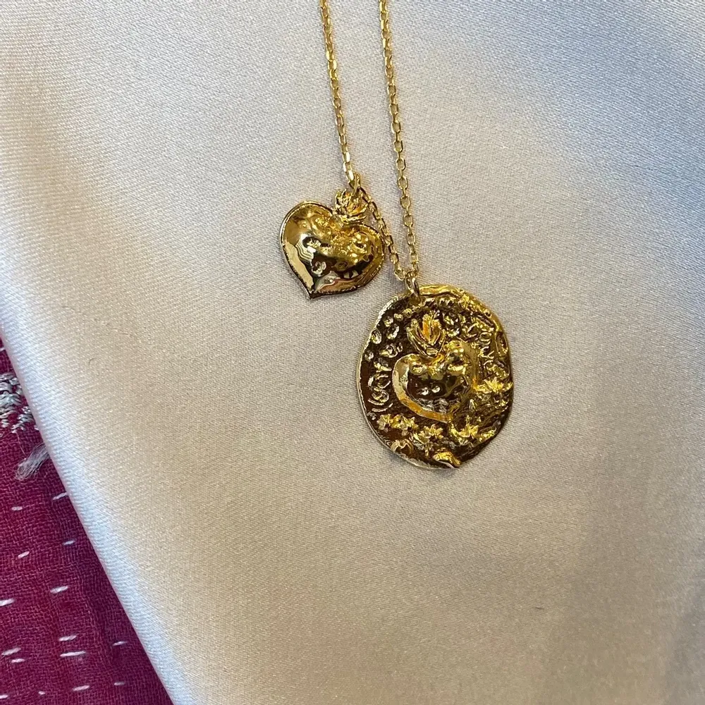 Jewelry - Ex Voto chain necklace and medal gold-Alia plaque - SOPHIE DESCHAMPS BIJOUX