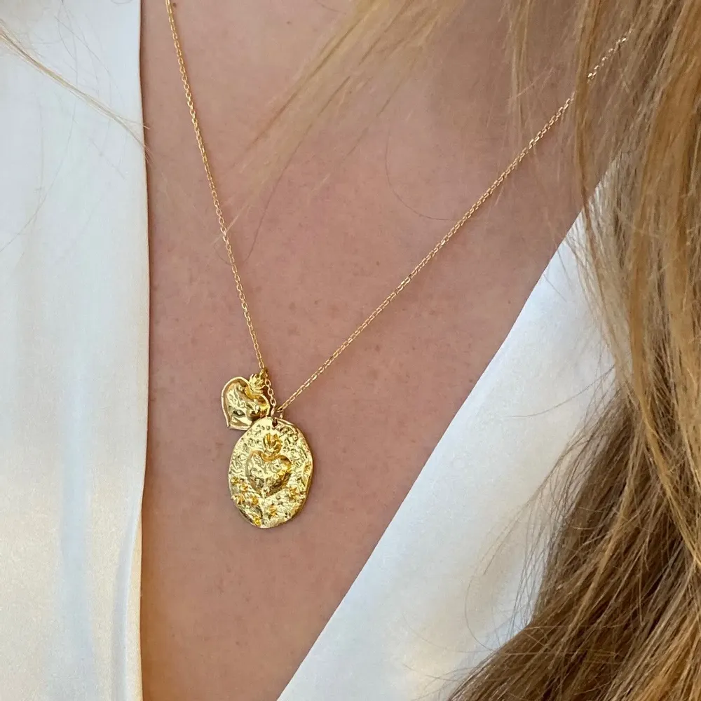 Jewelry - Ex Voto chain necklace and medal gold-Alia plaque - SOPHIE DESCHAMPS BIJOUX