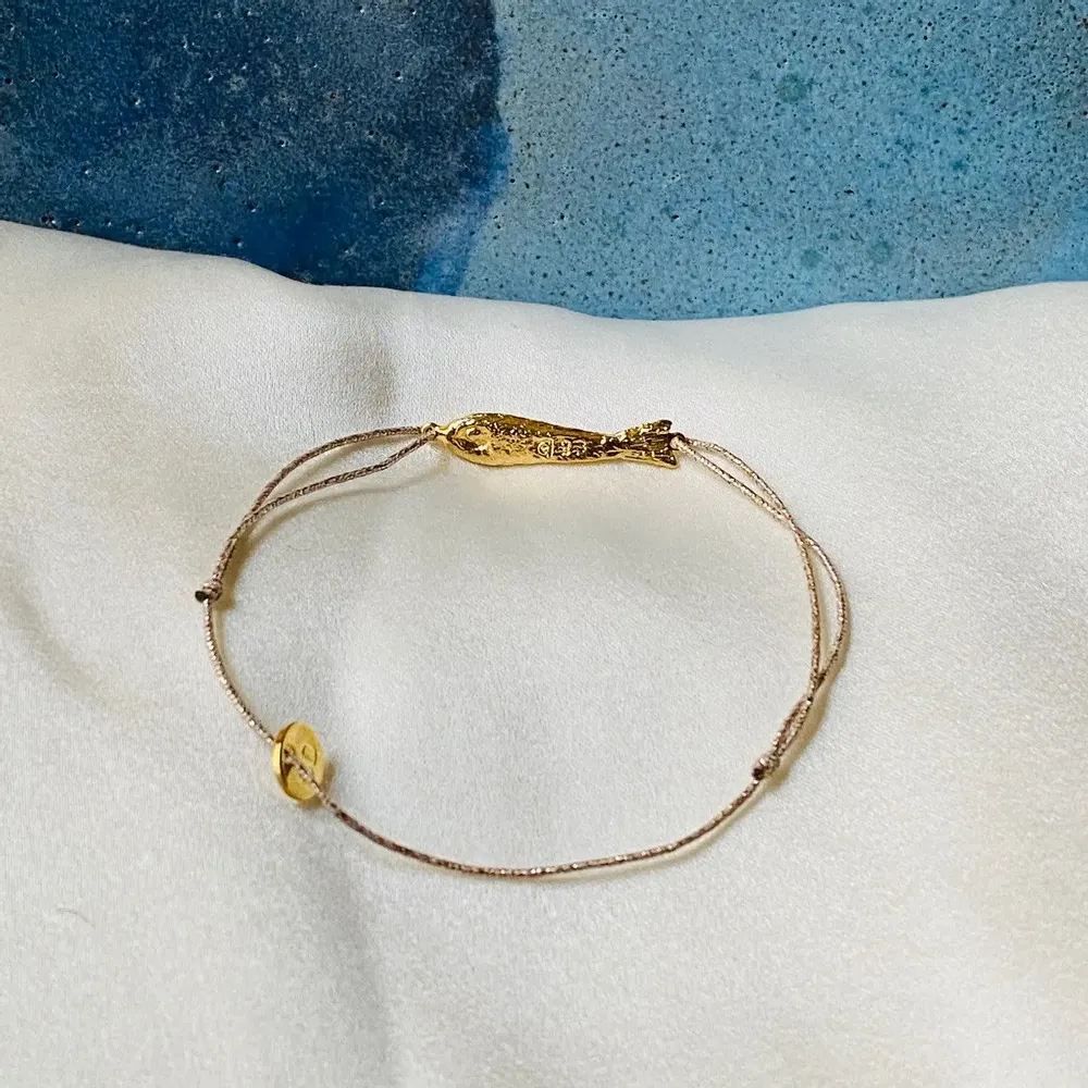 Jewelry - Gold plated fish bracelet - Ablette - SOPHIE DESCHAMPS BIJOUX