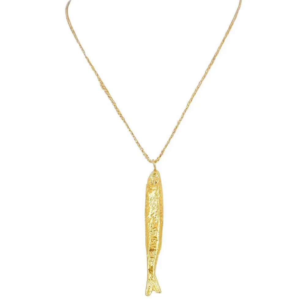 Jewelry - Gold plated fish necklace - Ablette Medium - SOPHIE DESCHAMPS BIJOUX