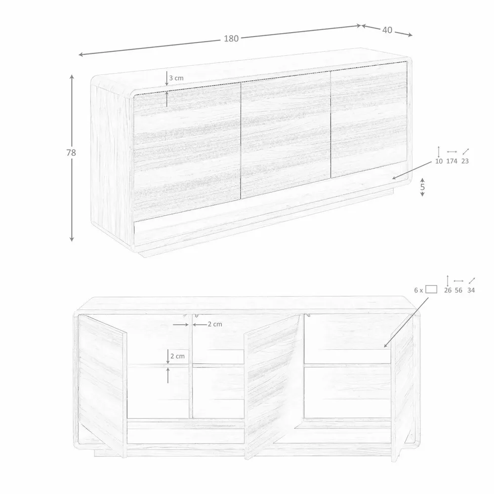 Buffets - Buffet en noyer - ANGEL CERDÁ