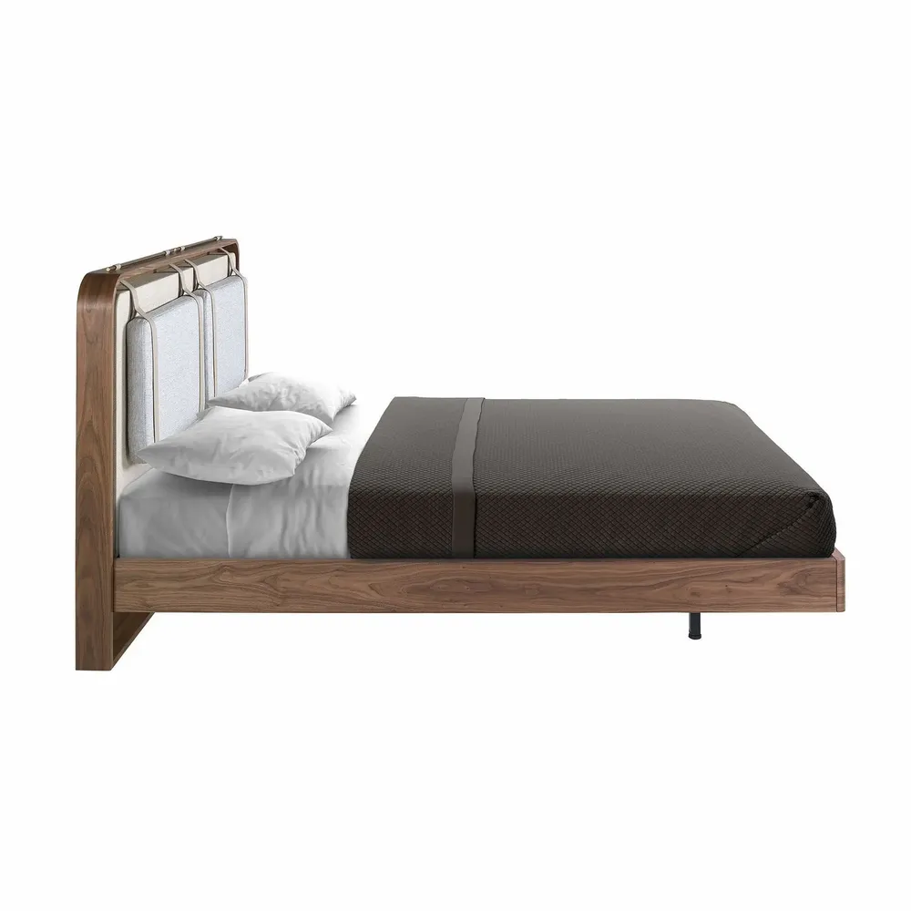 Beds - Fabric bed in beige and grey - ANGEL CERDÁ