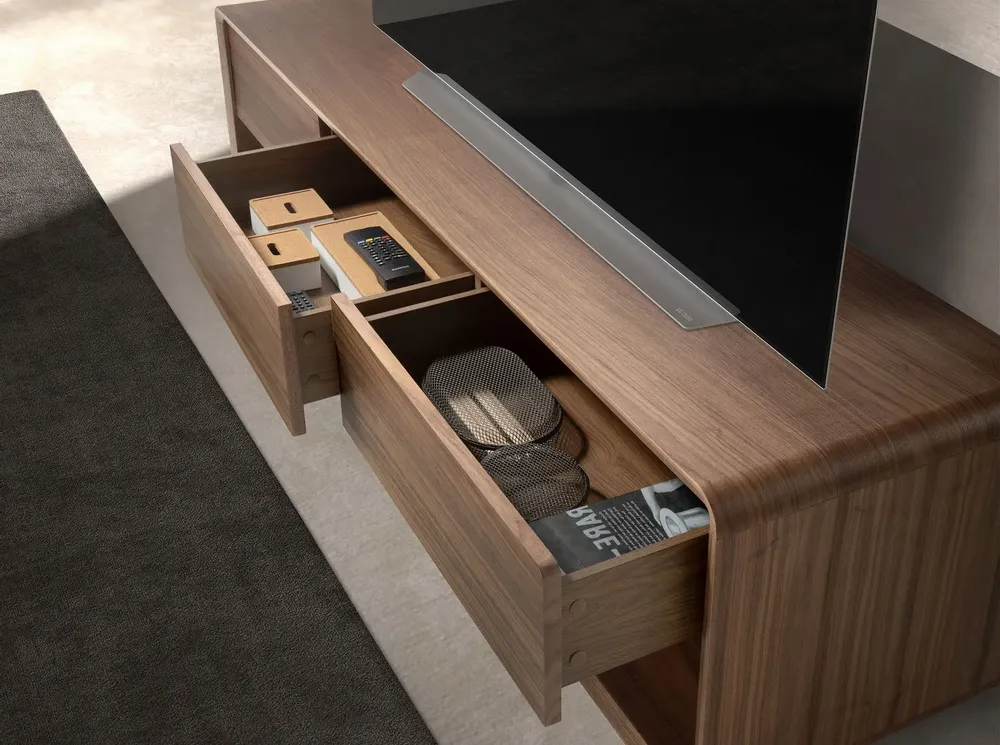 TV stands - Walnut TV unit - ANGEL CERDÁ