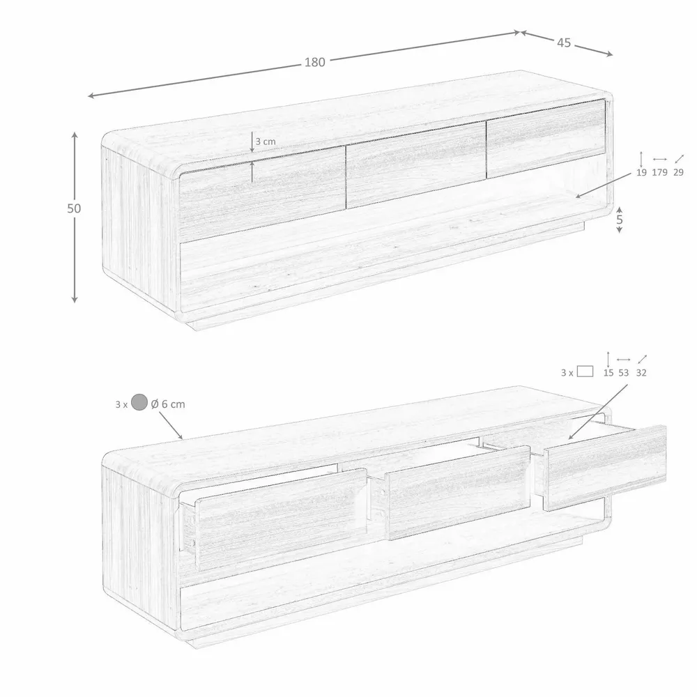 TV stands - Walnut TV unit - ANGEL CERDÁ