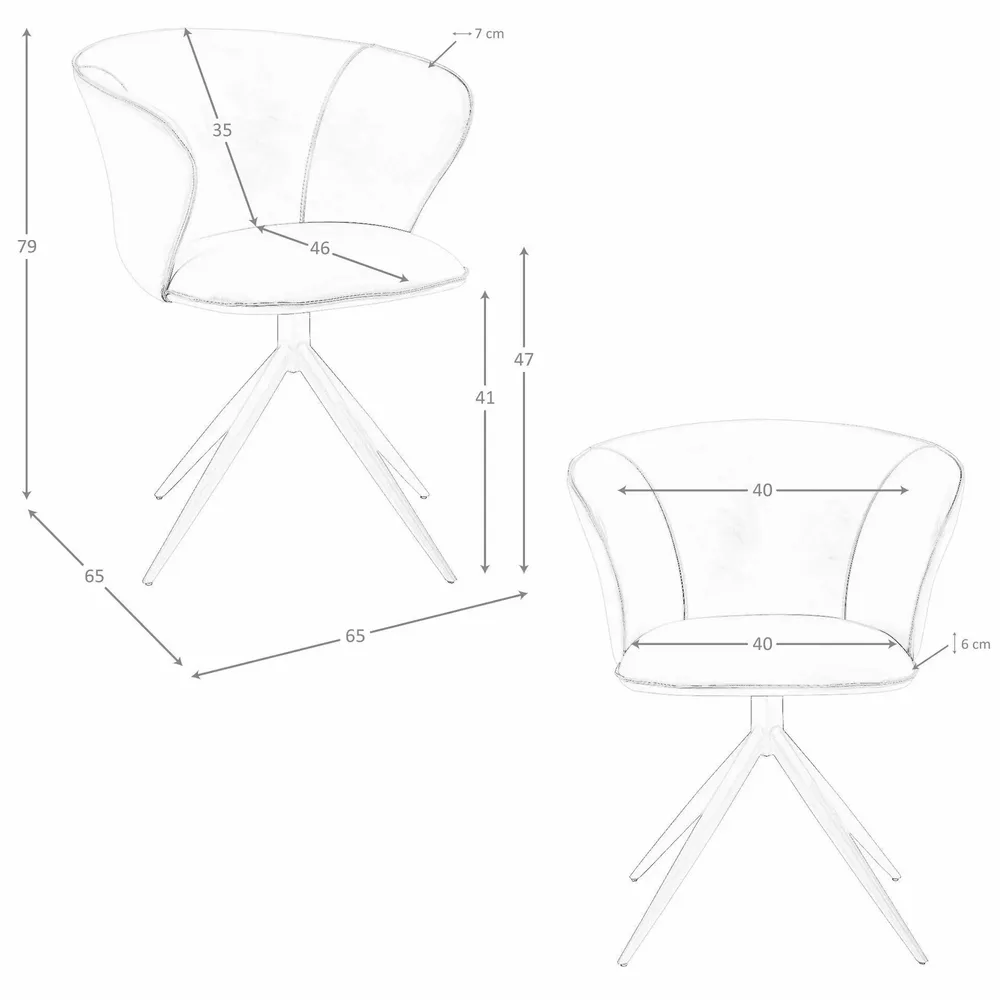 Chairs - Swivel chair in camel leatherette - ANGEL CERDÁ