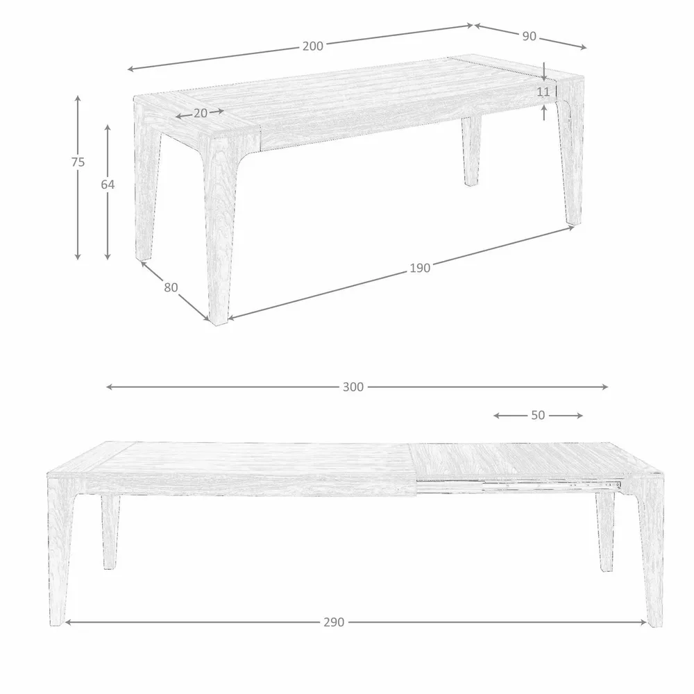 Tables Salle à Manger - Table de salle à manger rectangulaire extensible en noyer - ANGEL CERDÁ
