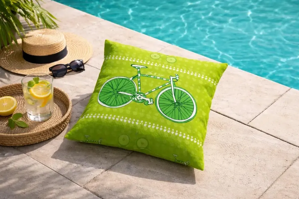 Garden textiles - Bici 45 x 45 outdoor cushion cover - Design by Juan de Lascurain - ARTDECORIS