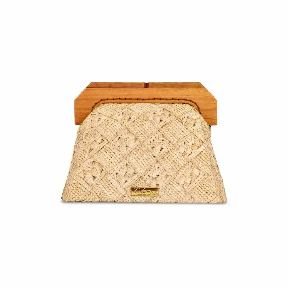 Sacs et cabas - Sac raphia crocheté-tressé croisé  KIKI (Naturel) - KLEO