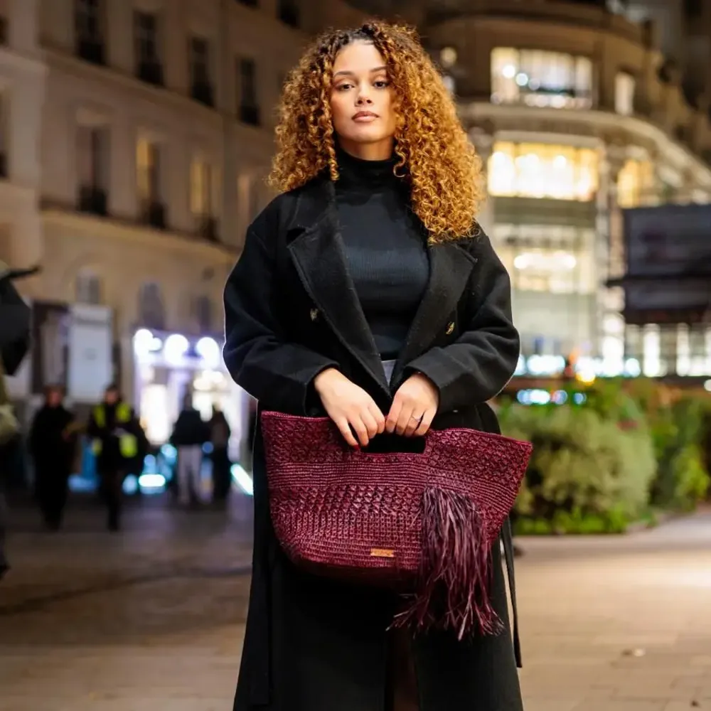 Sacs et cabas - Sac raphia à franges ELLA - KLEO