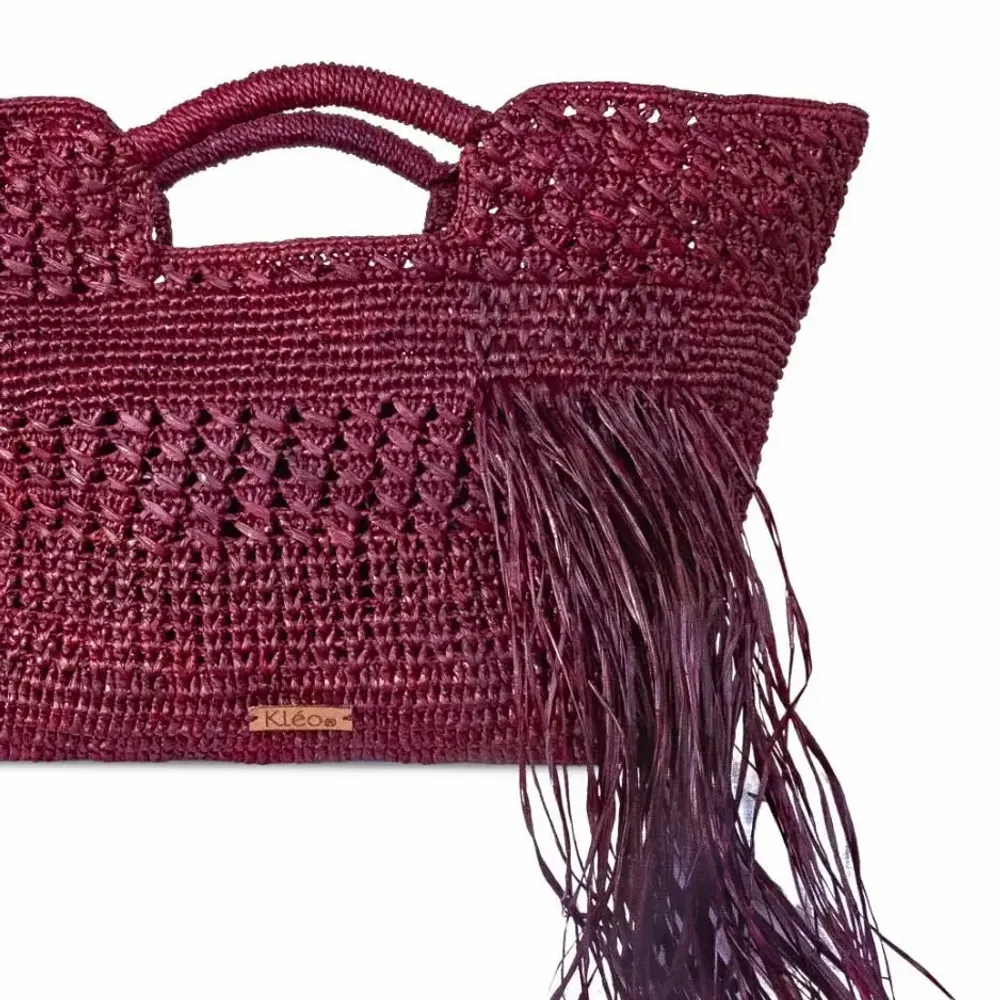 Sacs et cabas - Sac raphia à franges ELLA - KLEO