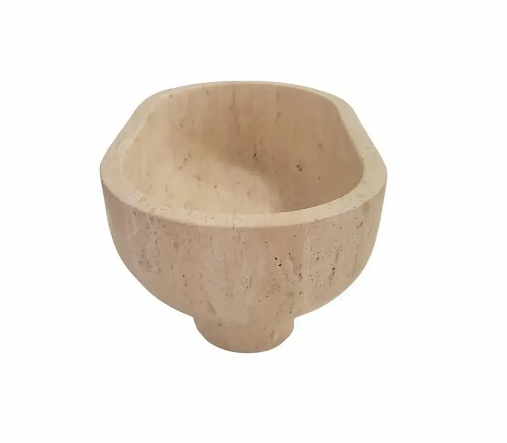 Trays - Bol en travertin beige - SAGIT