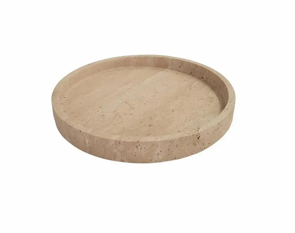 Trays - Plateau en travertin beige - SAGIT