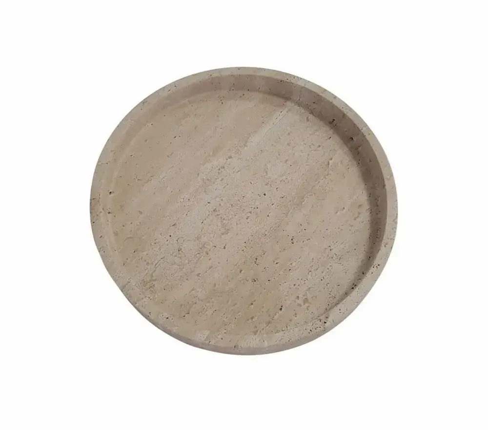 Trays - Plateau en travertin beige - SAGIT