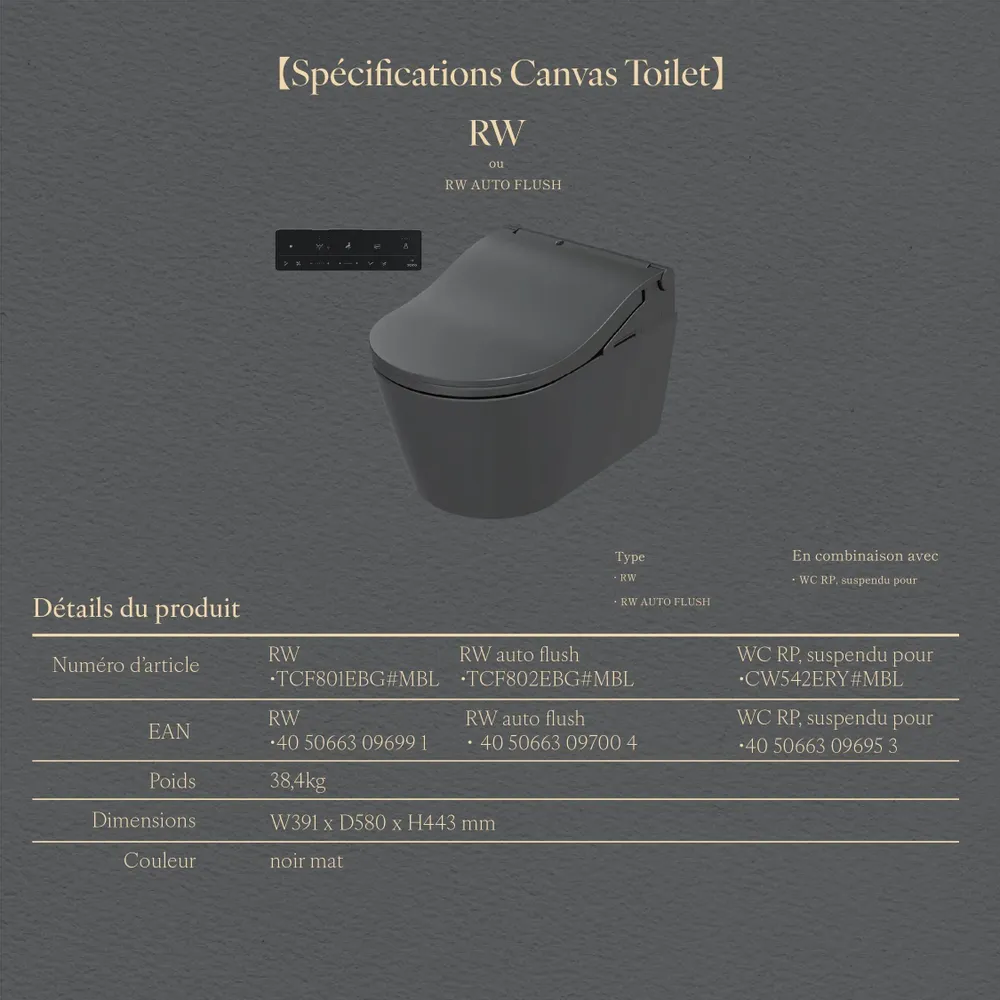 Ceramic - Noir Series – RW edition - Toilets - ARTOLETTA® MAISON COLLECTION