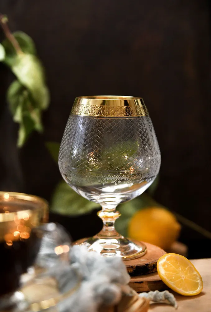 Verres à pied - Verres à cognac décorés 400ml Baron-BRG - COMBI POLAND GLASS DECORATOR