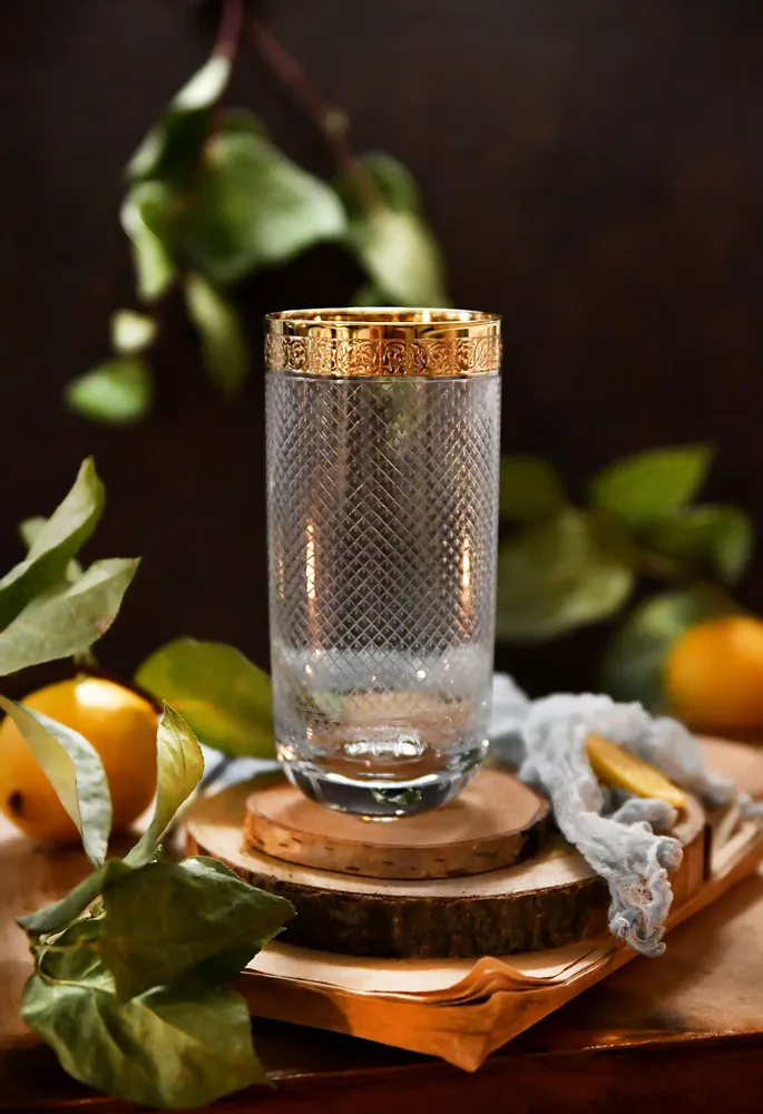 Verres à pied - Verres à boisson longs décorés Baron-bre - COMBI POLAND GLASS DECORATOR