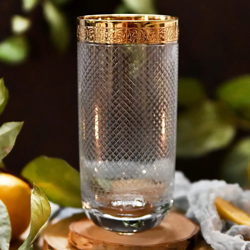 Verres à pied - Verres à boisson longs décorés Baron-bre - COMBI POLAND GLASS DECORATOR