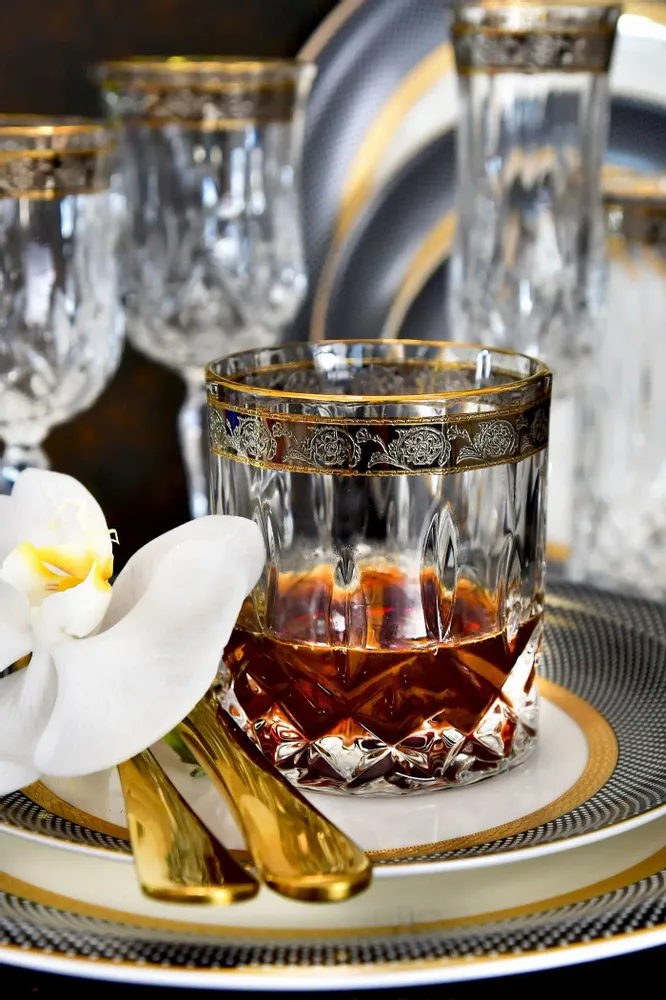 Glass - Elegant drinking glasses Opera Platin-OCE - COMBI POLAND GLASS DECORATOR