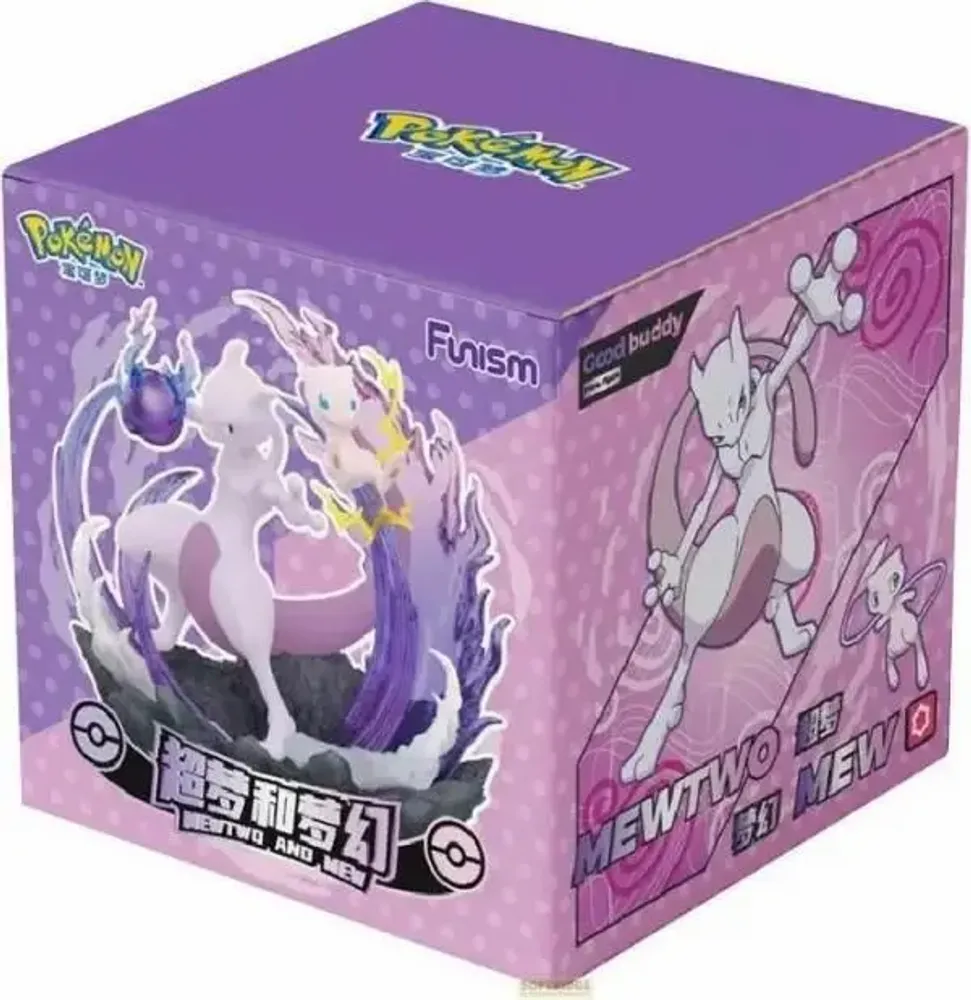 Produits sous licence  - POKEMON PRIME FIGURE MEW & MEWTWO - TOYBOX DISTRIBUTION