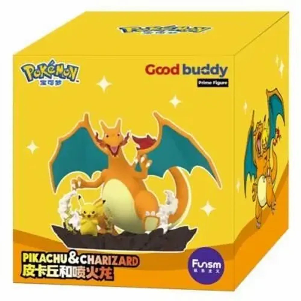 Produits sous licence  - POKEMON PRIME FIGURE PIKACHU & DRACAUFEU - TOYBOX DISTRIBUTION