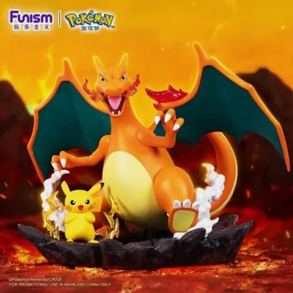 Produits sous licence  - POKEMON PRIME FIGURE PIKACHU & DRACAUFEU - TOYBOX DISTRIBUTION