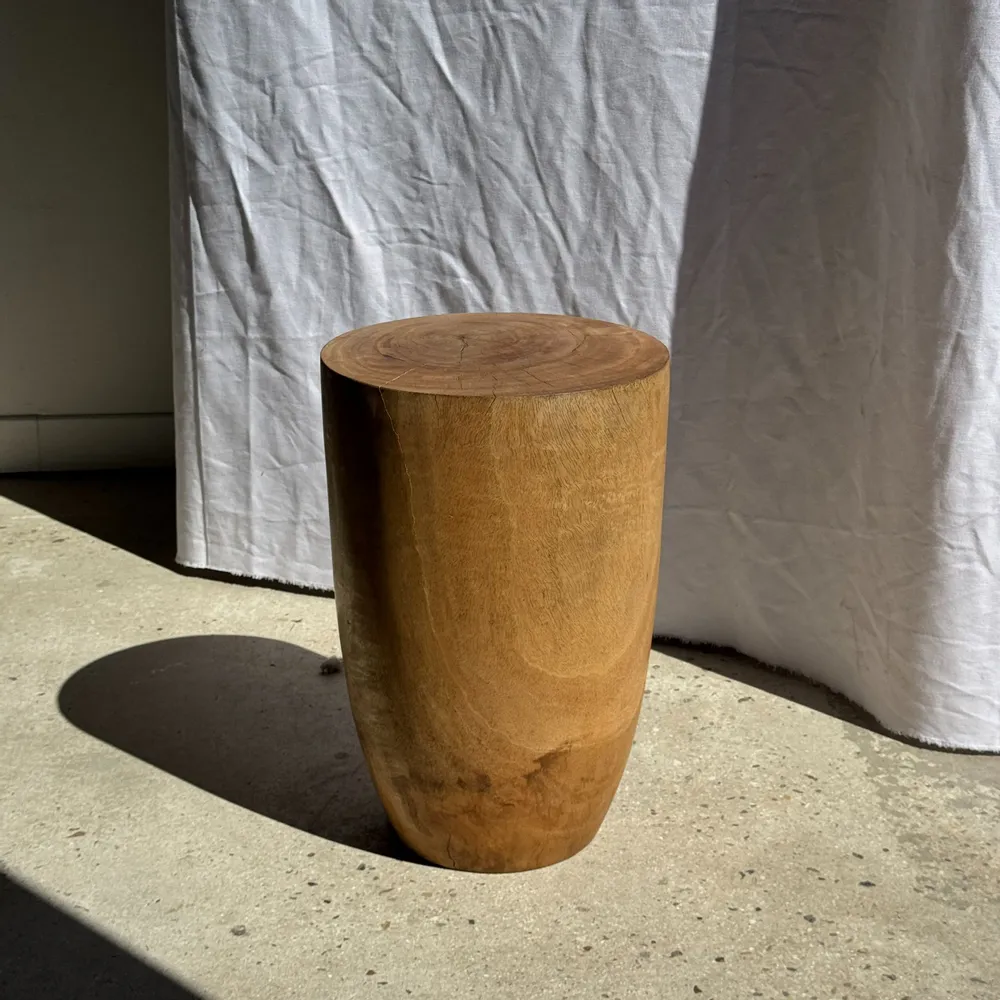 Tables basses - Tabouret, table d'appoint en manguier cylindrique naturel - OFFICE OBJETS