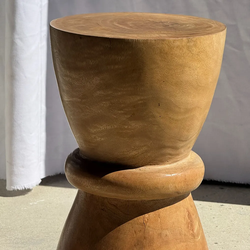 Tables basses - Tabouret, table d'appoint, bout de canapé en manguier massif bobine - OFFICE OBJETS