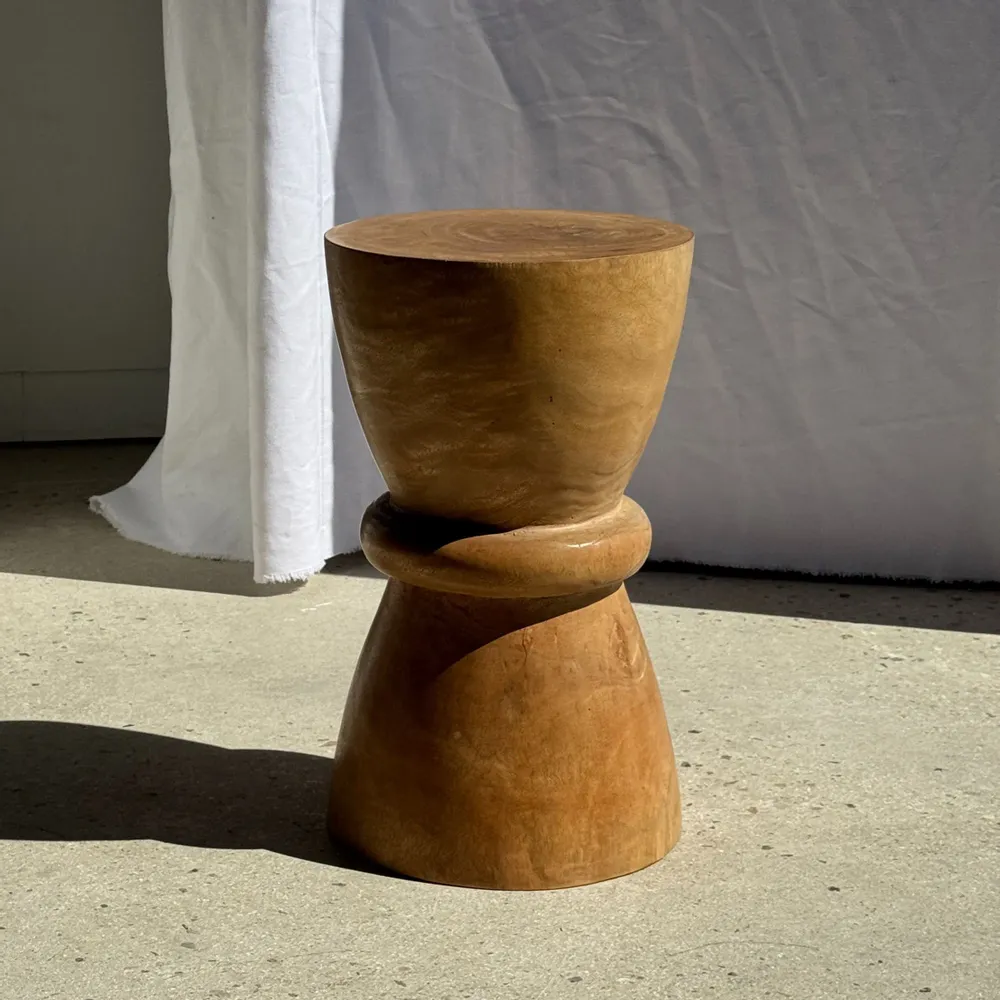 Tables basses - Tabouret, table d'appoint, bout de canapé en manguier massif bobine - OFFICE OBJETS