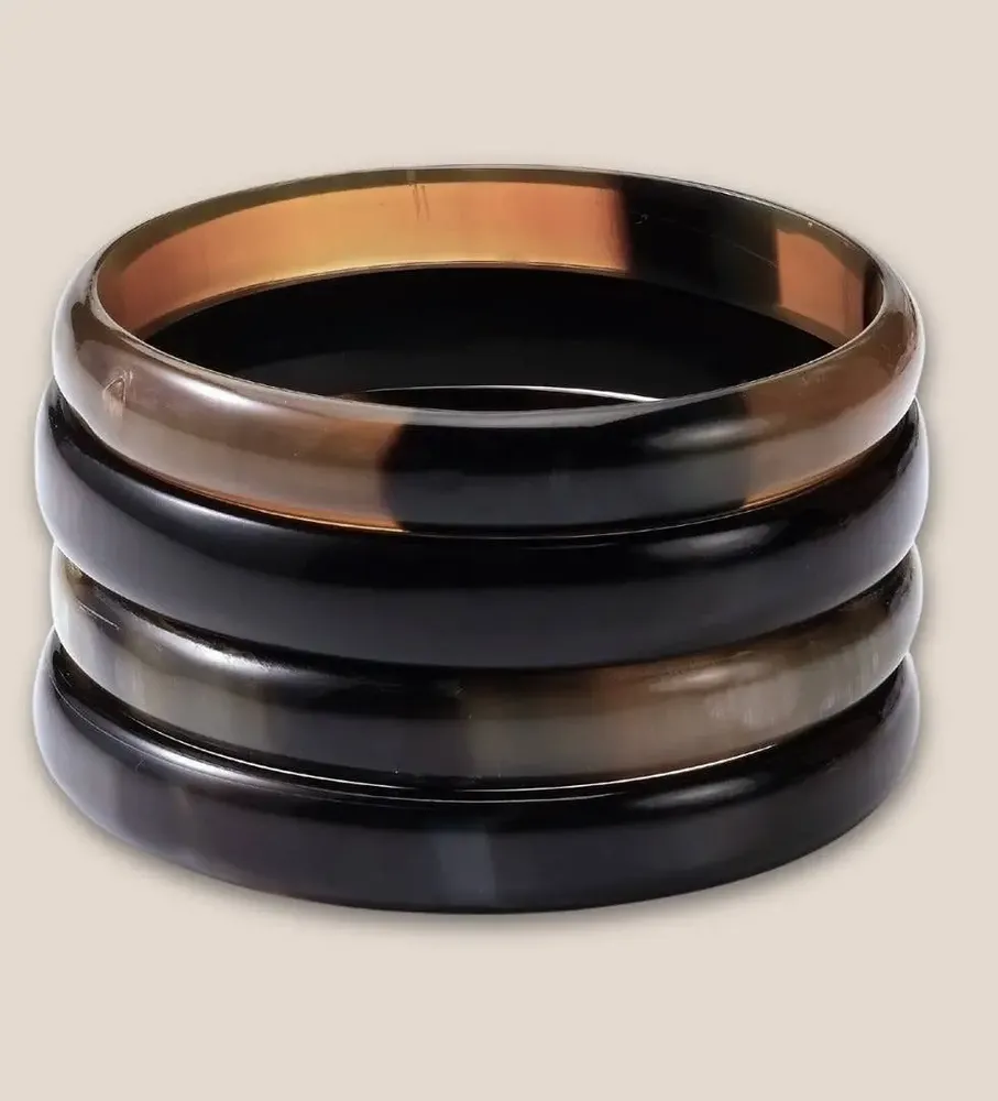 Bijoux - Bracelet Corne Noir 10mm - VENTILLO - MALUNE