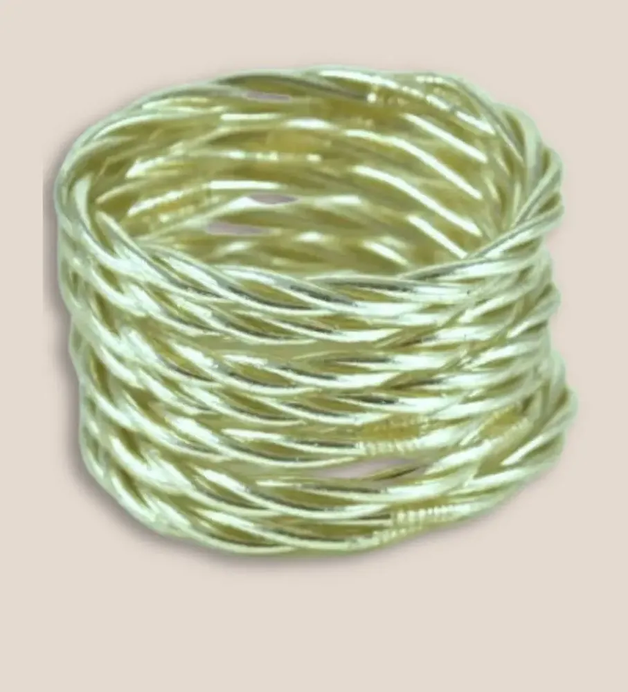 Bijoux - Jonc bouddhiste twist fin vert pastel - VENTILLO - MALUNE