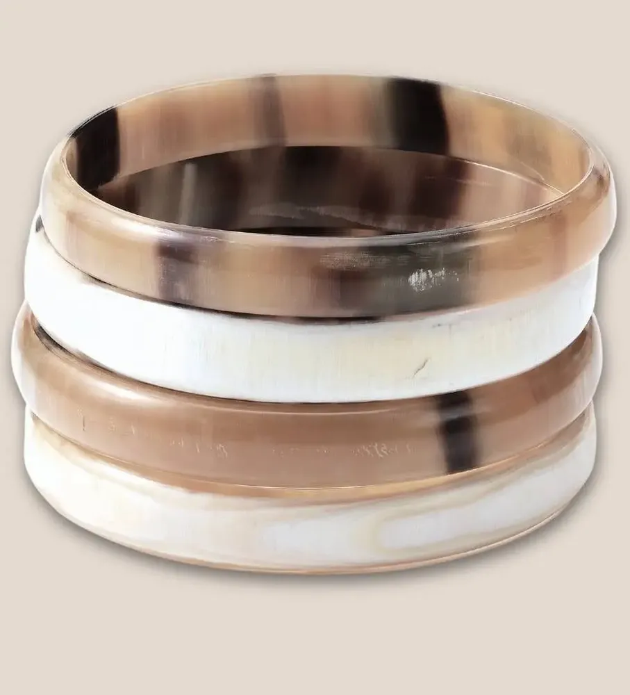 Bijoux - Bracelet Corne Blanc 10mm - VENTILLO - MALUNE