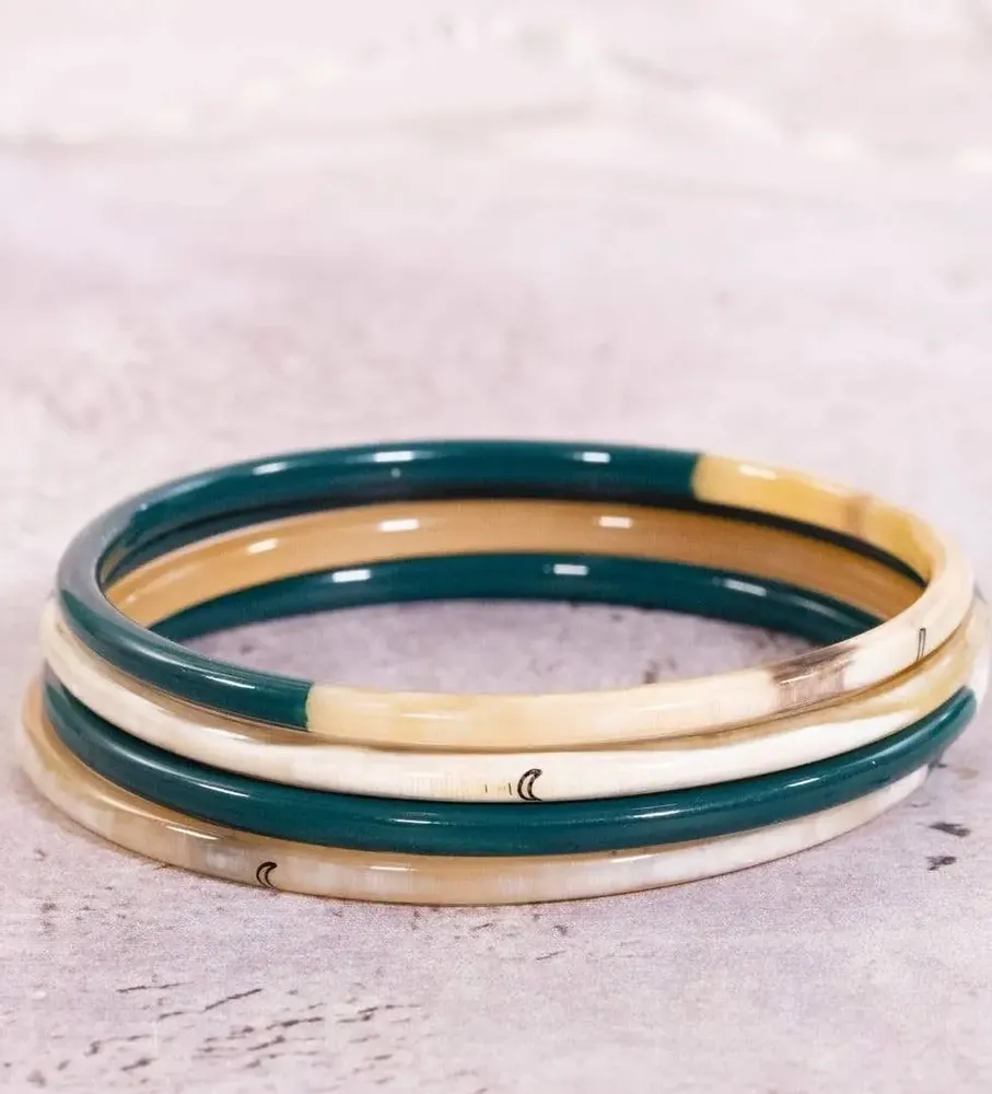 Jewelry - Jonc corne Lune Vert Emeraude - VENTILLO - MALUNE