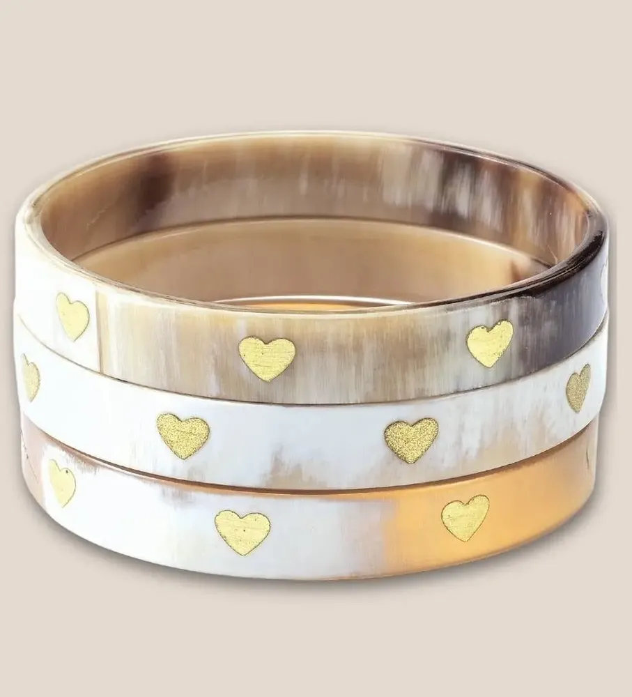 Bijoux - Bracelet Corne 10mm Coeur Or 01 - VENTILLO - MALUNE