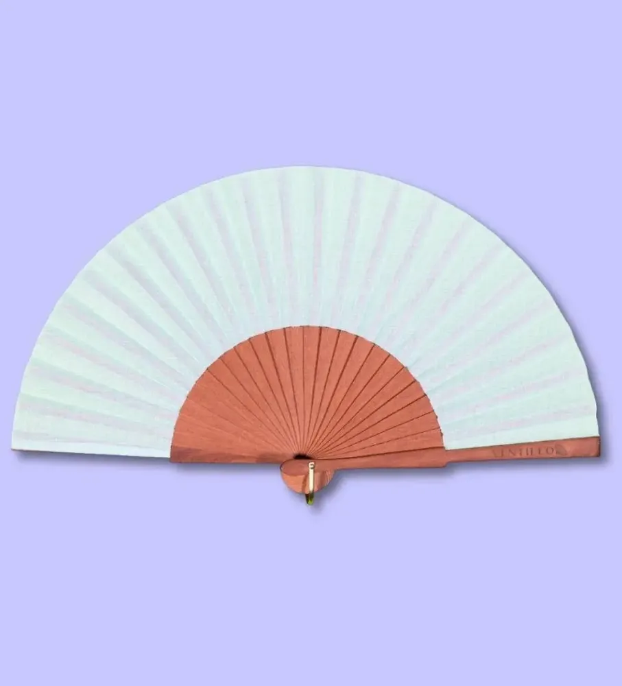 Bijoux - Eventail Uni 3 Vert Pastel - VENTILLO - MALUNE