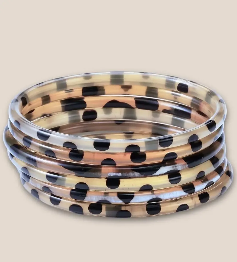 Jewelry - Bracelet corne 4mm léopard noir 04 - VENTILLO - MALUNE