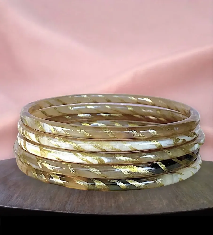 Jewelry - Bracelet corne 4mm zébre or 01 - VENTILLO - MALUNE