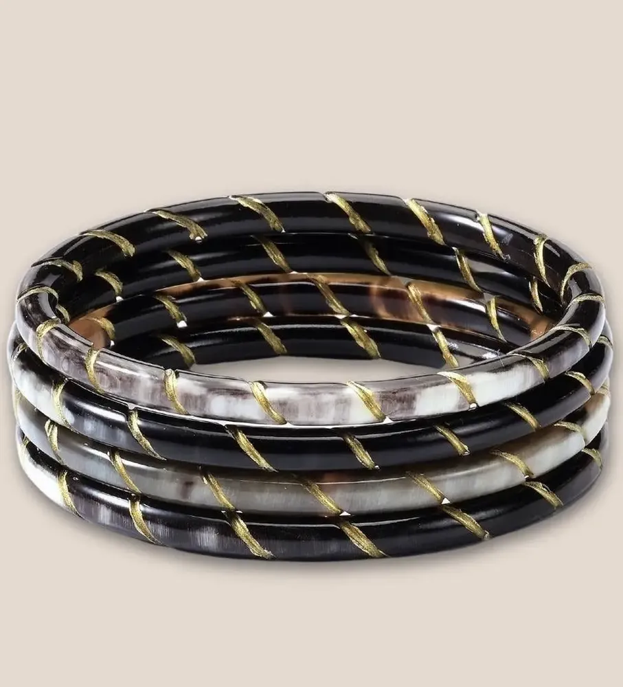 Bijoux - Bracelet Twist en corne 8mm - VENTILLO - MALUNE